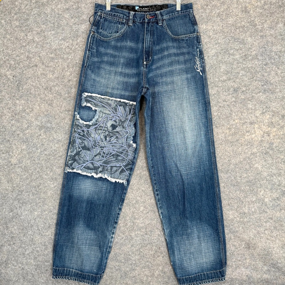 Vintage Studio by Southpole Looney Tunes Jeans Mens 32‎ (fits 31x32) Bugs Bunny